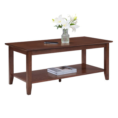 American Heritage Rectangle Coffee Table with Shelf