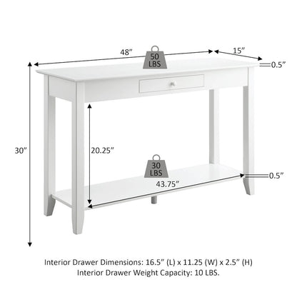 American Heritage Console Table with Drawer