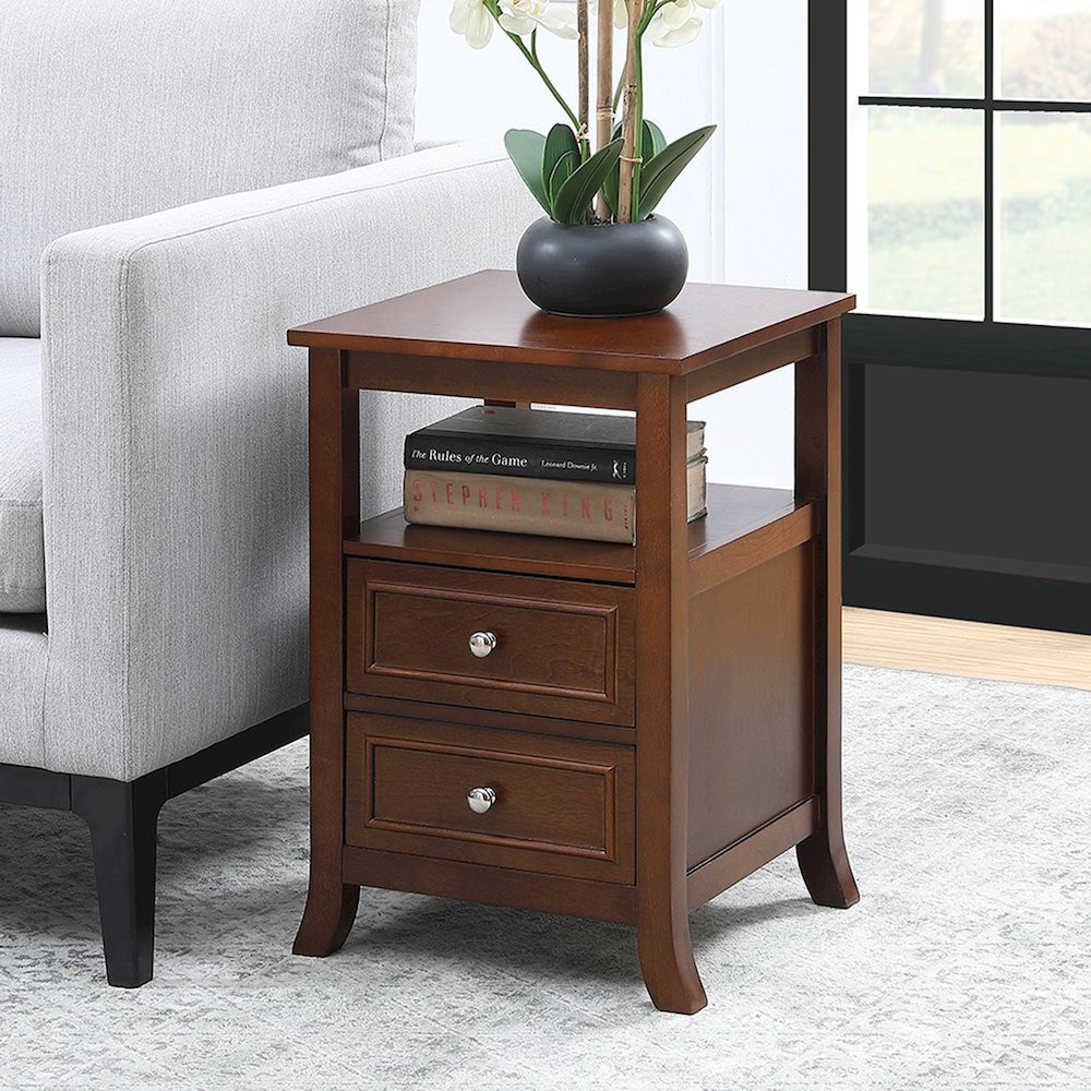 Melbourne 2 Drawer End Table with Shelf
