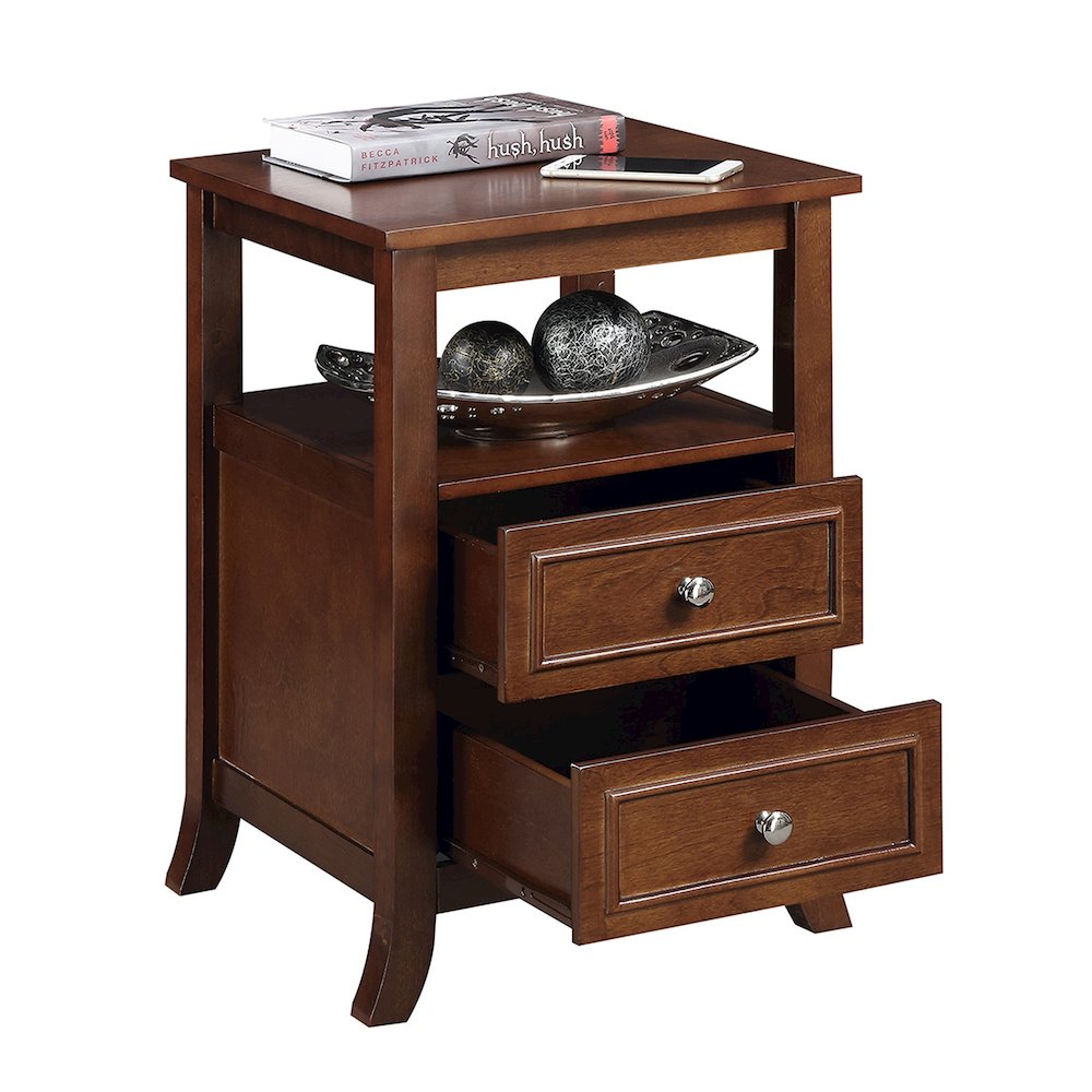 Melbourne 2 Drawer End Table with Shelf