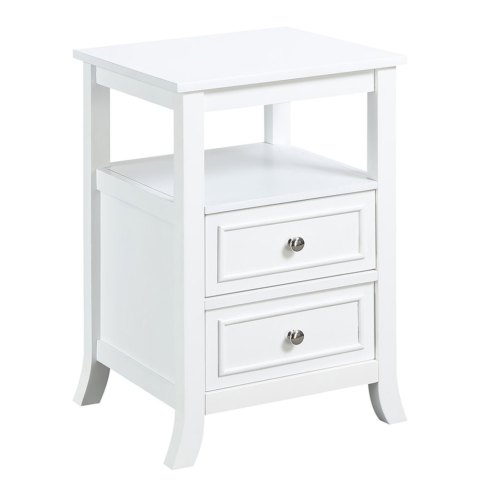Melbourne 2 Drawer End Table with Shelf