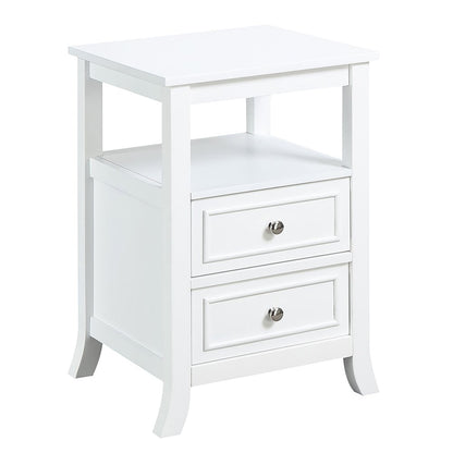 Melbourne 2 Drawer End Table with Shelf