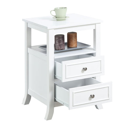 Melbourne 2 Drawer End Table with Shelf