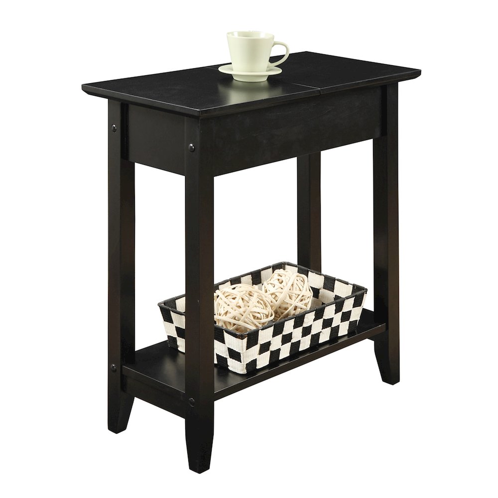 American Heritage Flip Top End Table with Shelf