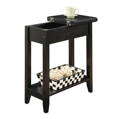 American Heritage Flip Top End Table with Shelf