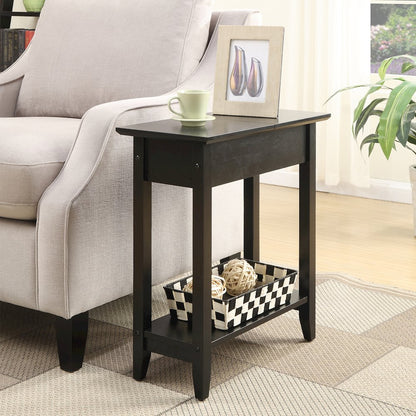 American Heritage Flip Top End Table with Shelf