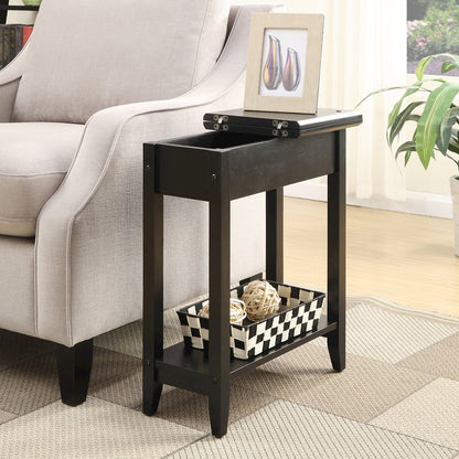 American Heritage Flip Top End Table with Shelf