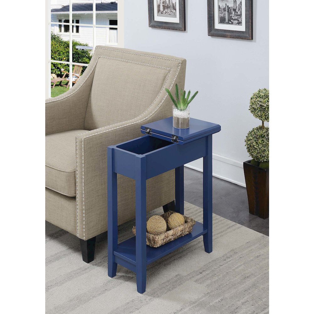 American Heritage Flip Top End Table with Shelf