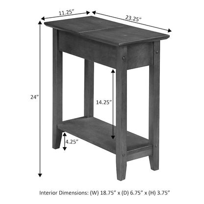 American Heritage Flip Top End Table with Shelf