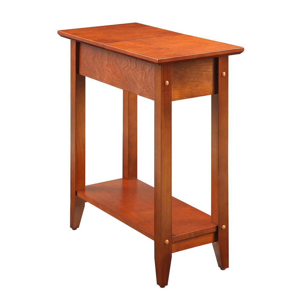 American Heritage Flip Top End Table with Shelf