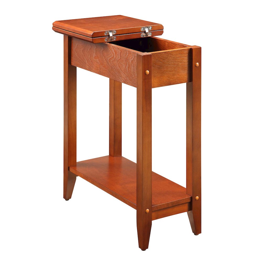 American Heritage Flip Top End Table with Shelf