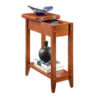American Heritage Flip Top End Table with Shelf
