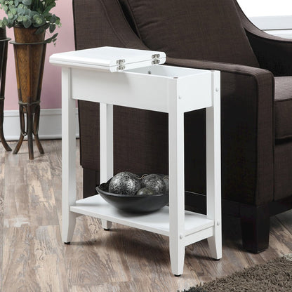 American Heritage Flip Top End Table with Shelf