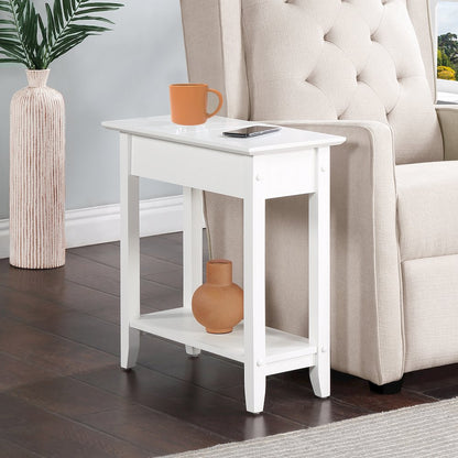 American Heritage Flip Top End Table with Shelf