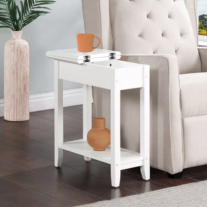 American Heritage Flip Top End Table with Shelf