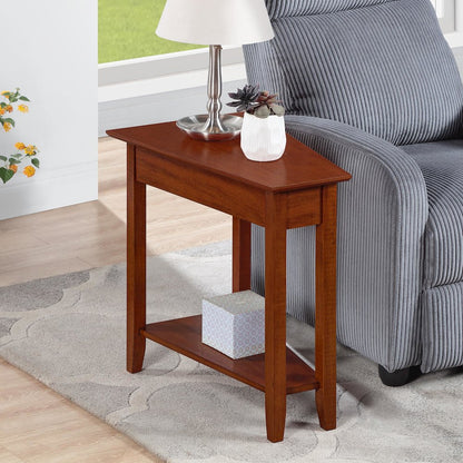 American Heritage Wedge End Table with Shelf