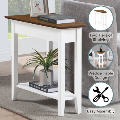 American Heritage Wedge End Table with Shelf