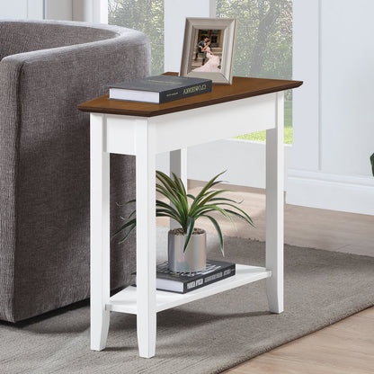 American Heritage Wedge End Table with Shelf