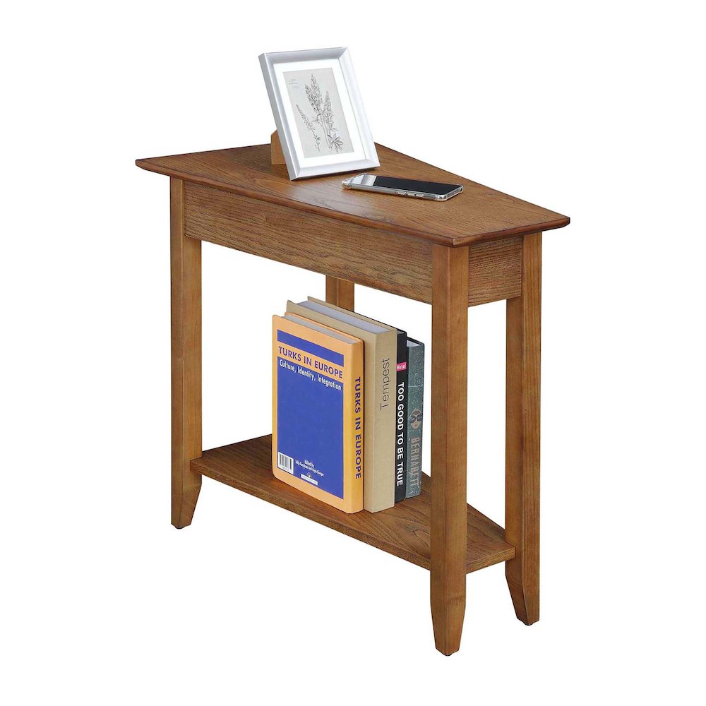 American Heritage Wedge End Table with Shelf