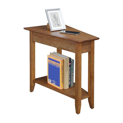 American Heritage Wedge End Table with Shelf