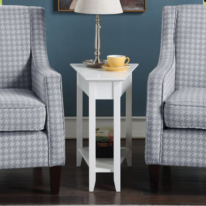 American Heritage Wedge End Table with Shelf