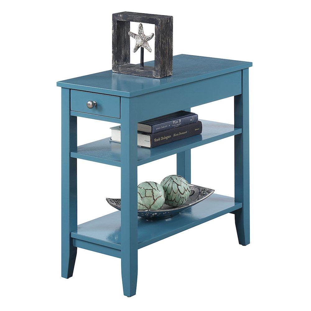 American Heritage 1 Drawer Chairside End Table with Shelves