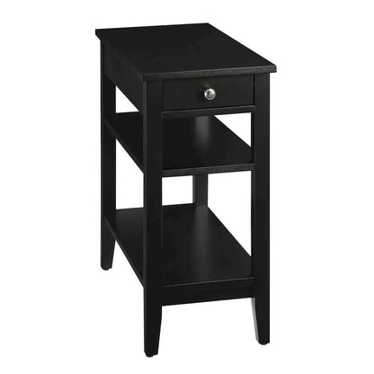 American Heritage 1 Drawer Chairside End Table with Shelves