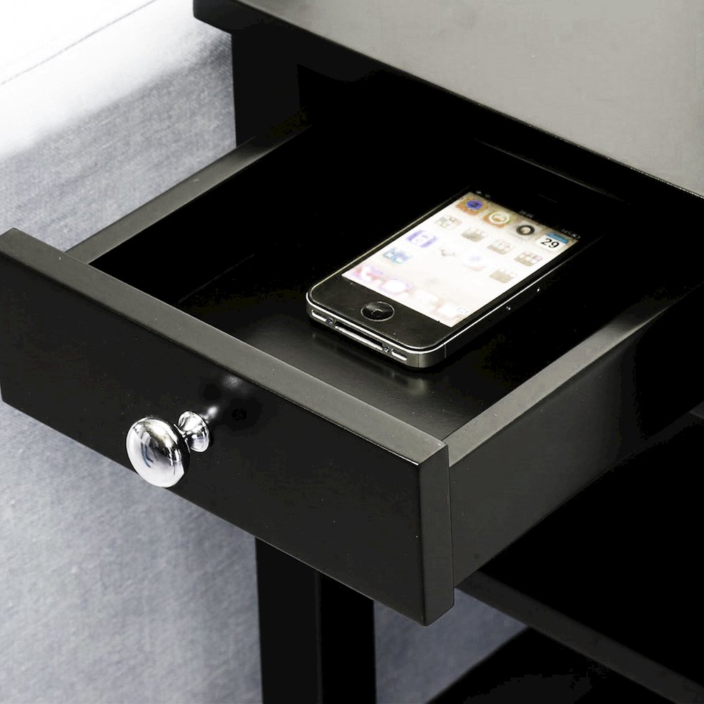American Heritage 1 Drawer Chairside End Table with Shelves