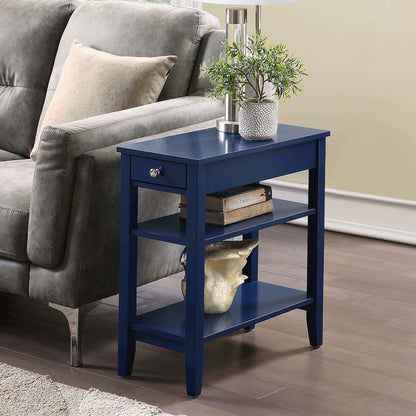 American Heritage 1 Drawer Chairside End Table with Shelves