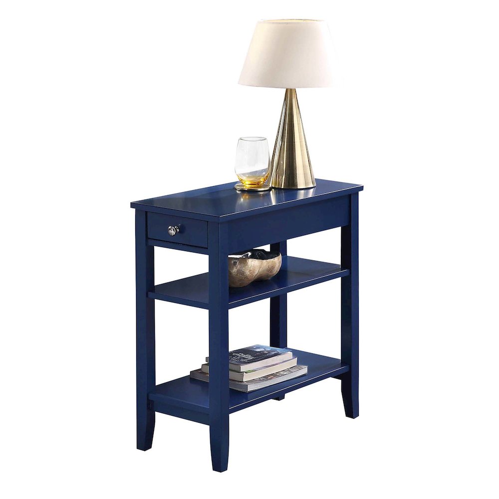 American Heritage 1 Drawer Chairside End Table with Shelves