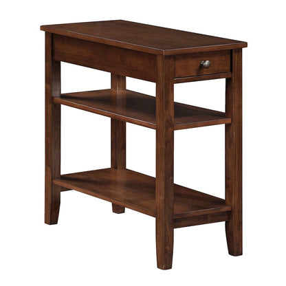 American Heritage 1 Drawer Chairside End Table with Shelves