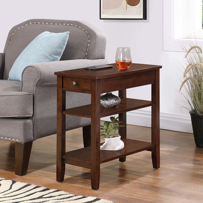 American Heritage 1 Drawer Chairside End Table with Shelves