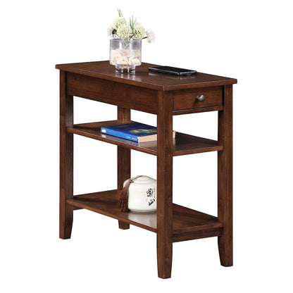 American Heritage 1 Drawer Chairside End Table with Shelves
