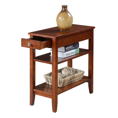 American Heritage 1 Drawer Chairside End Table with Shelves