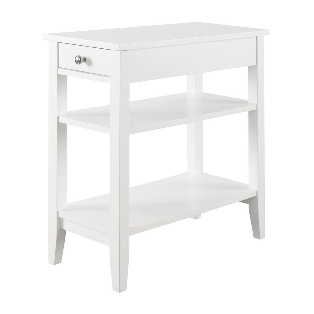American Heritage 1 Drawer Chairside End Table with Shelves