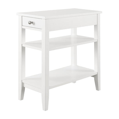 American Heritage 1 Drawer Chairside End Table with Shelves