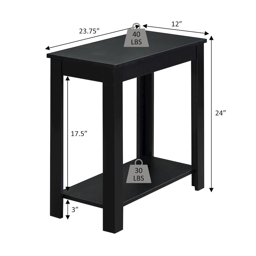 Designs2Go Baja Chairside End Table with Shelf