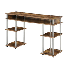 Durable Student Desk With Shelves And Melamine Veneer Finish