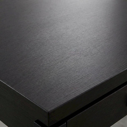 Espresso Office Desk With 2 Drawer Storage And Charging Station For Workspace