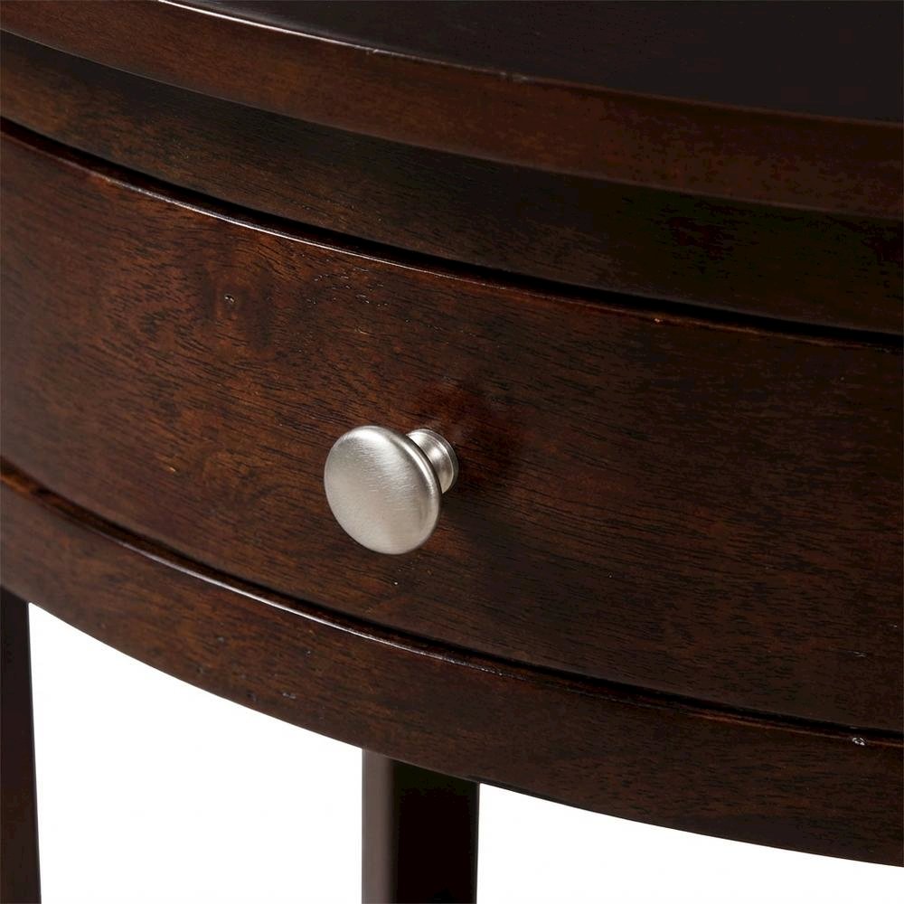 Rustic End Table with Single Drawer and Shelf for Living Room Storage