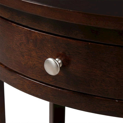Rustic End Table with Single Drawer and Shelf for Living Room Storage