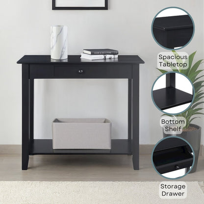 American Heritage Hall Table with Drawer and Shelf