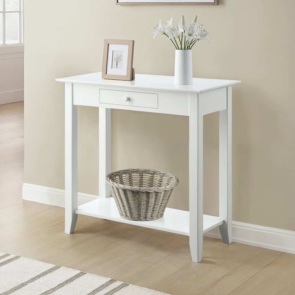 American Heritage Hall Table with Drawer and Shelf