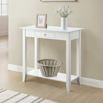 American Heritage Hall Table with Drawer and Shelf