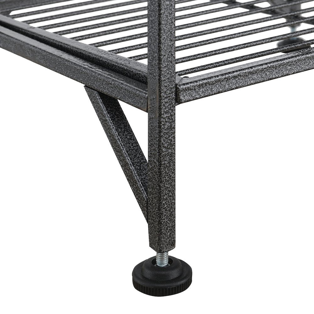 Xtra Storage 5 Tier Folding Metal Shelf, Gray