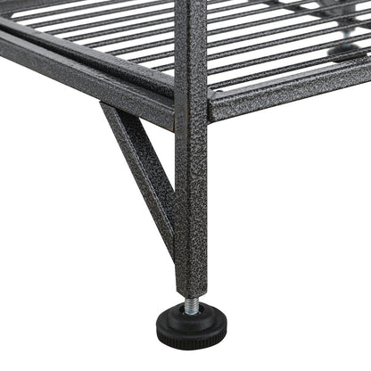Xtra Storage 5 Tier Folding Metal Shelf, Gray