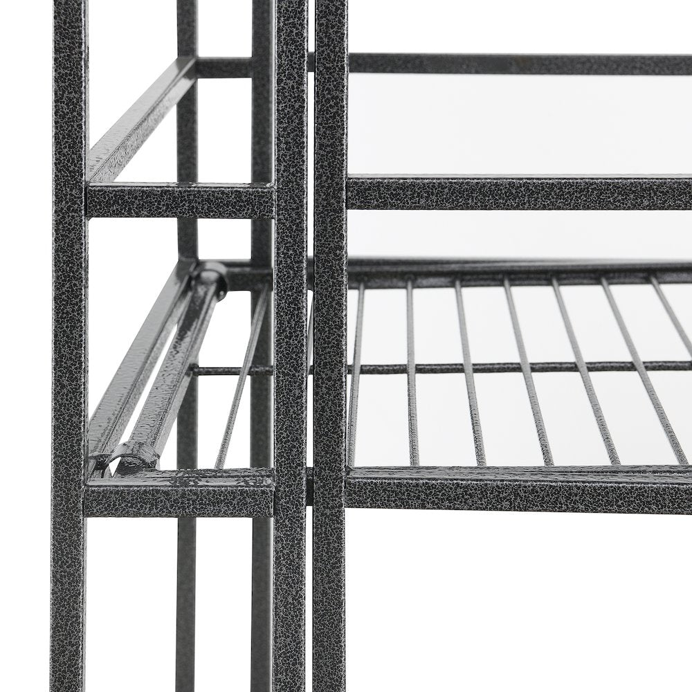 Xtra Storage 5 Tier Folding Metal Shelf, Gray