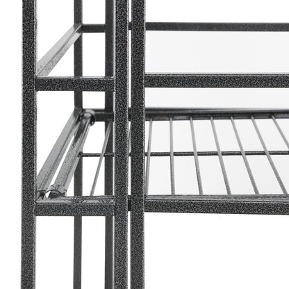 Xtra Storage 5 Tier Folding Metal Shelf, Gray