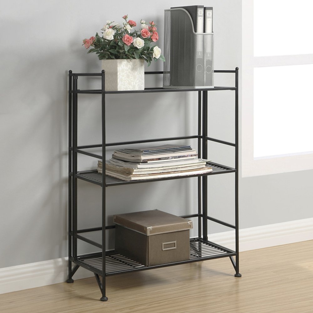 Xtra Storage 3 Tier Wide Folding Metal Shelf