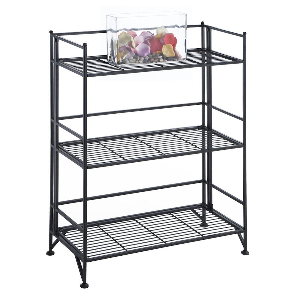 Xtra Storage 3 Tier Wide Folding Metal Shelf